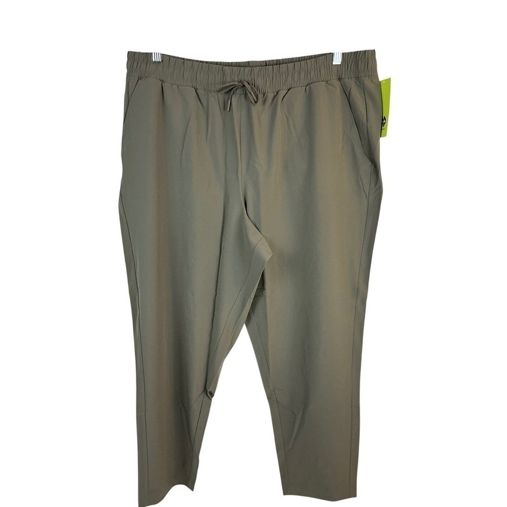 NWT All in Motion Women's Drawstring Jogger Pants Lightweight‎ Khaki Size 1X